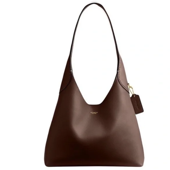 Coach Brooklyn Maple Brown Color Leather Shoulder Bag 28 - Picture 2 of 13